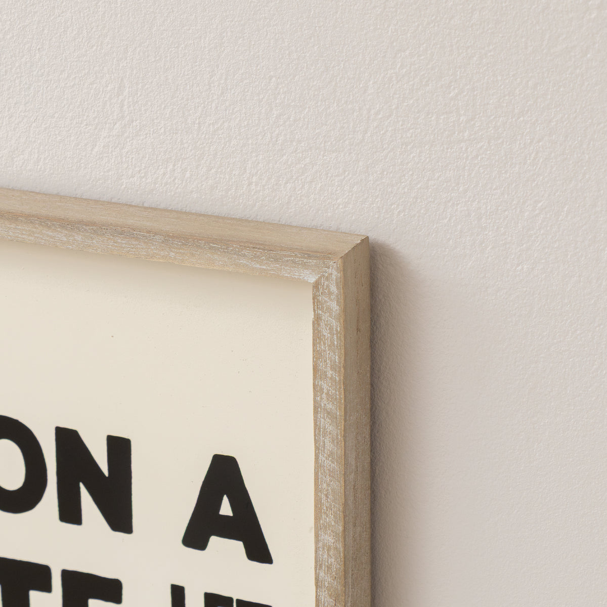 Black & White 'Hang On A Minute Let Me Over Think This' Wooden Framed Wall Art Print - 40cm x 30cm