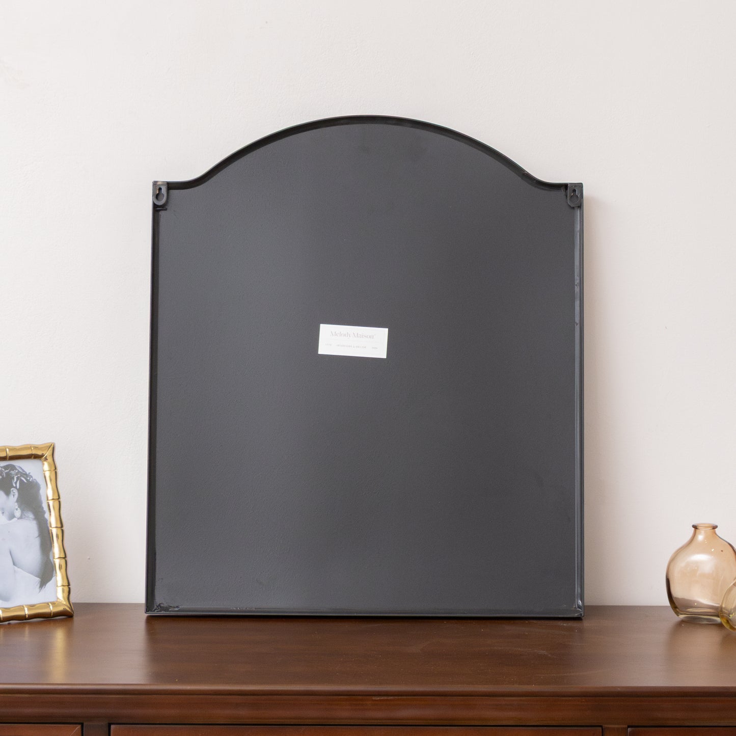 Matte Black Metal Framed Wall Mirror - 50cm x 65cm