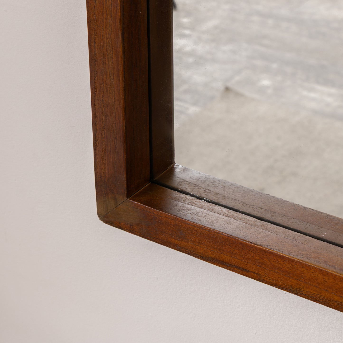 Dark Wood Framed Arched Wall Mirror - 60cm x 80cm