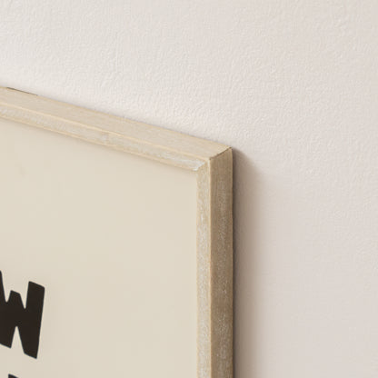 Black & White 'How Lucky Are We' Wooden Framed Wall Art Print - 40cm x 30cm
