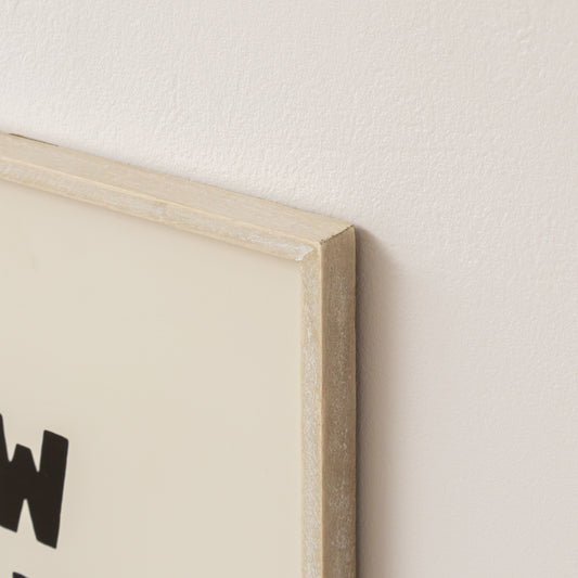  Black & White 'How Lucky Are We' Wooden Framed Wall Art Print - 40cm x 30cm 