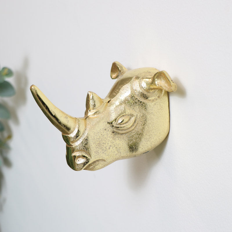 Gold Rhino Wall Hook
