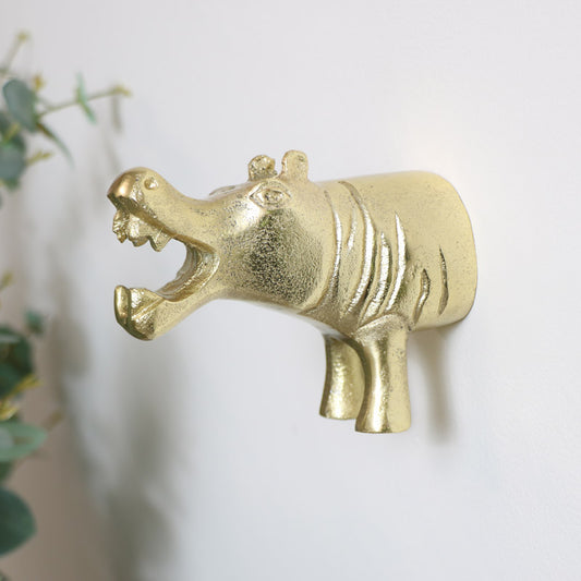  Gold Hippo Wall Hook 