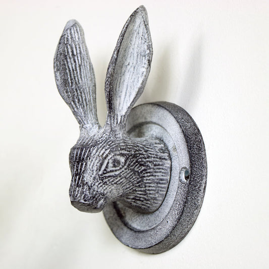  Grey Hare Head Coat Hook 