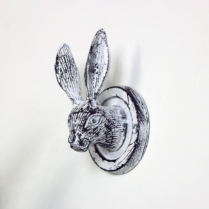 white hare wall hook