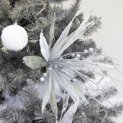 Silver Flower Tree Decoration