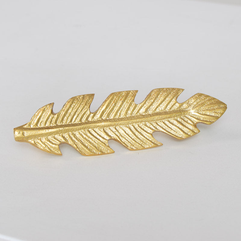 Gold Feather Drawer Knob