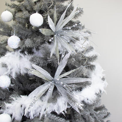 Silver Flower Tree Decoration
