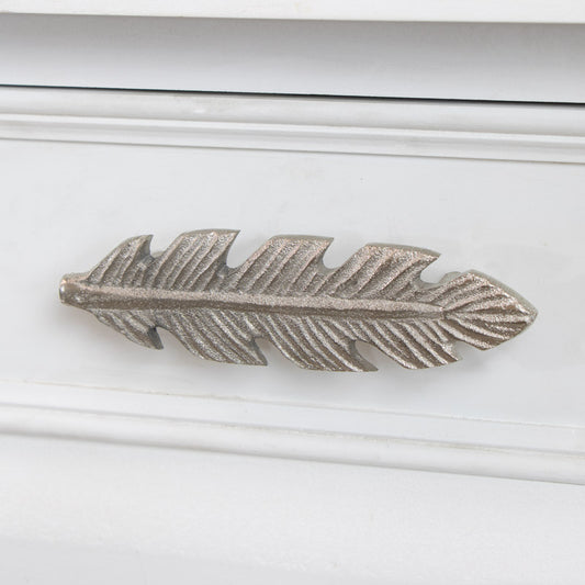  Silver Feather Drawer Knob 