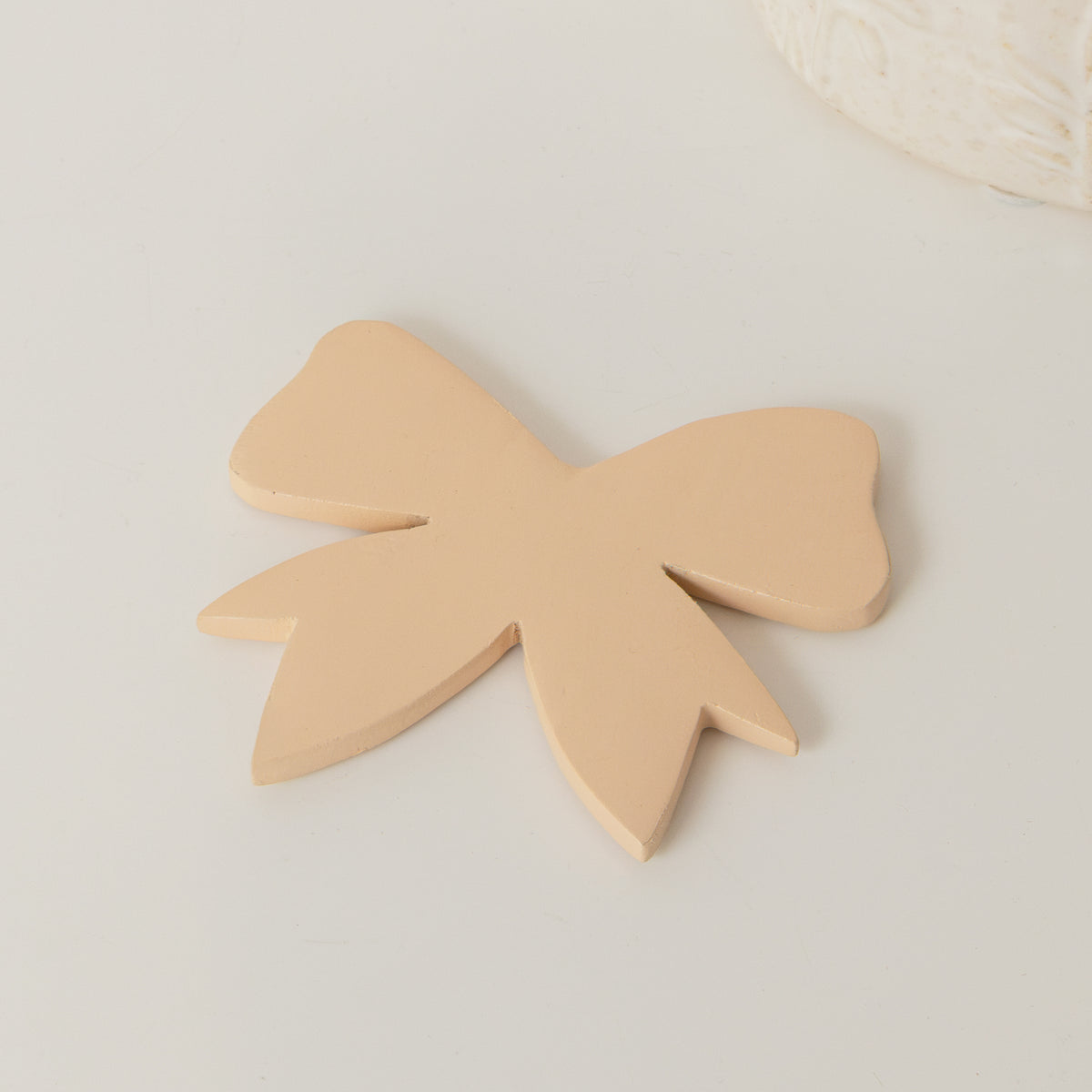 Set of 6 Pink Wooden Bow Shaped Coasters