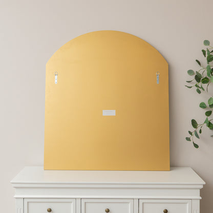 Large Frameless Arched Mirror with Bevelled Edges - 88cm x 100cm
