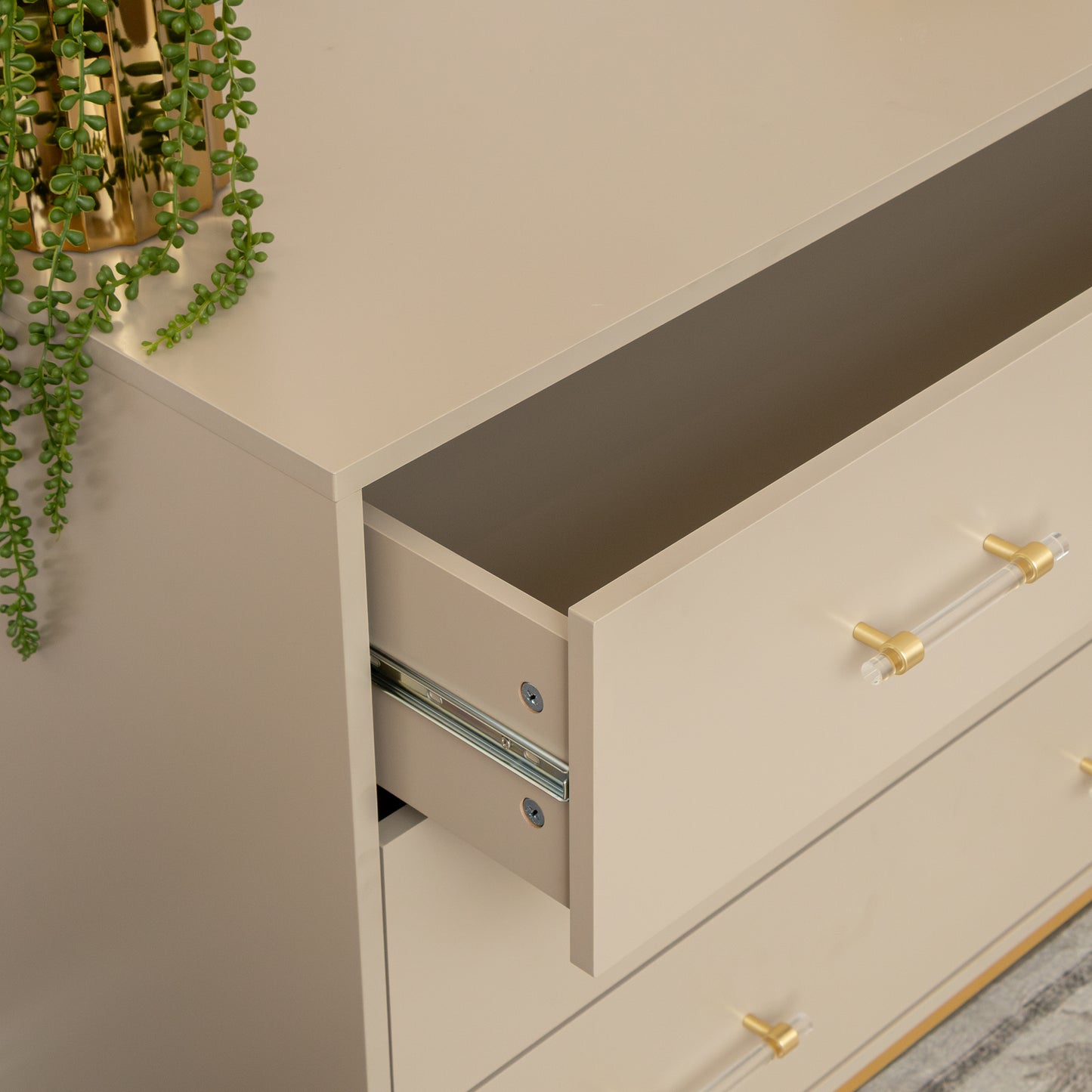 Large 3 Drawer Chest of Drawers - Liana Taupe Range
