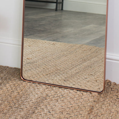 Tall Copper Wall / Floor / Leaner Mirror 47cm x 142cm