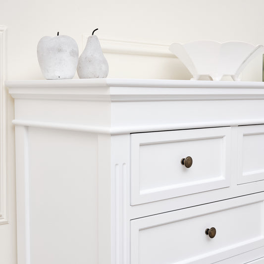  Large White 7 Drawer Chest of Drawers - Daventry White Range 