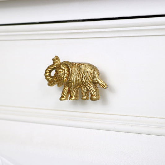  Gold Elephant Drawer Knob 