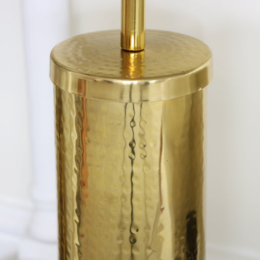 Hammered Gold Metal Toilet Brush Holder 