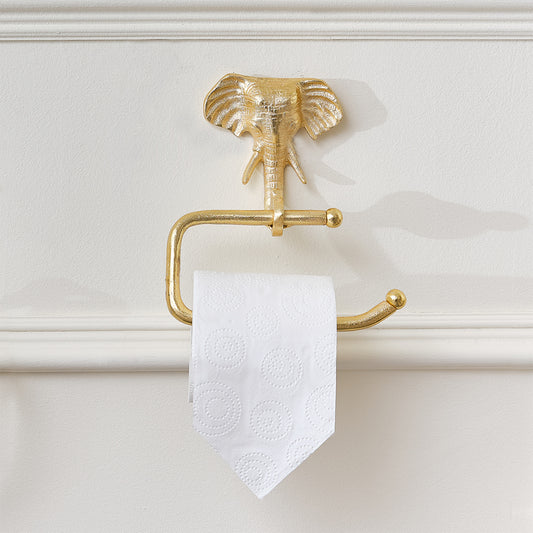  Metallic Gold Elephant Toilet Roll Holder 