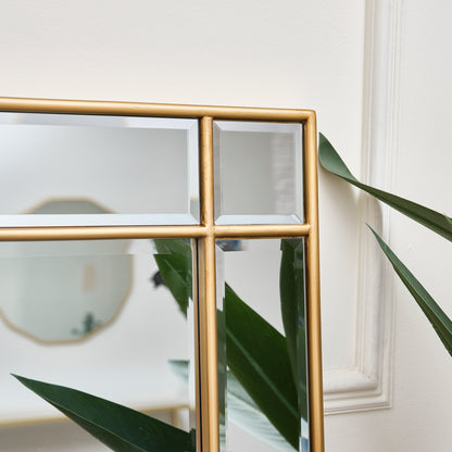 Gold Framed Art Deco Wall / Leaner Mirror 54cm x 142cm