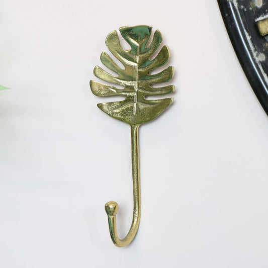  Gold Monstera Leaf Wall Hook 