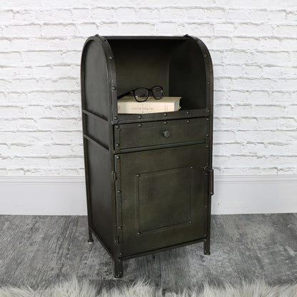 Industrial Style Metal Bedside Cabinet