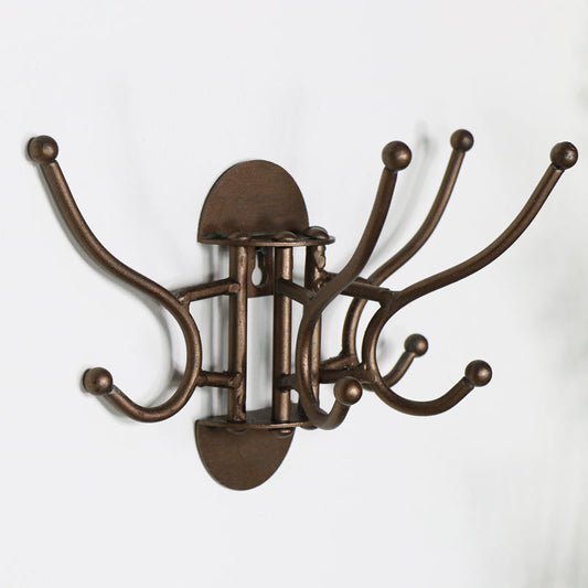  Rustic Copper Wall Mounted Rotating Coat Hooks 