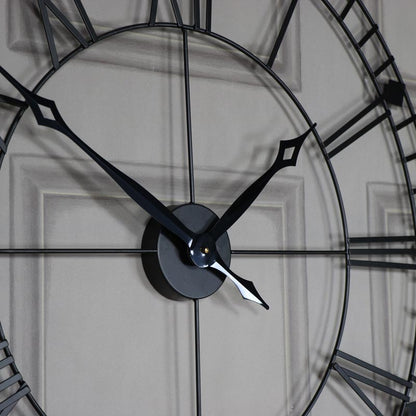 Black Iron Skeleton Wall Clock