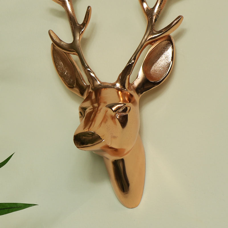 Copper Wall Mounted Stag Head