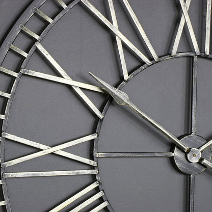 Extra Large Rustic Gold Skeleton Wall Clock