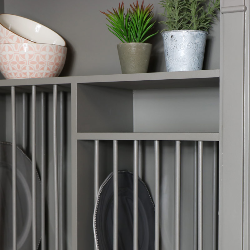 Grey Wall Mounted Plate Rack