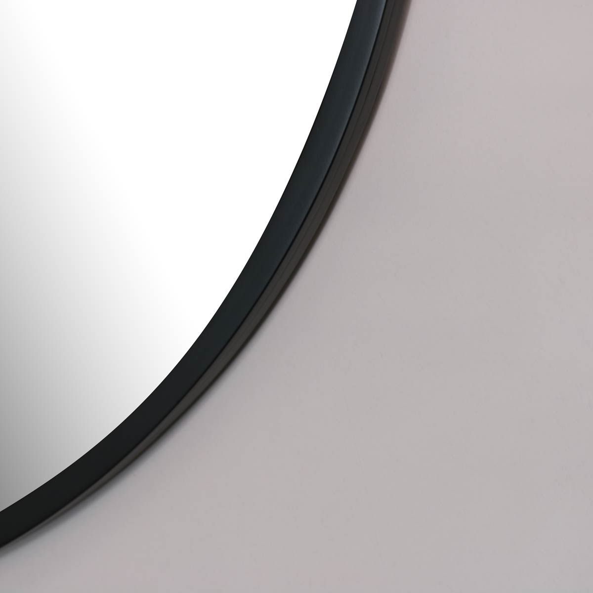 Round Black Wall Mirror 80cm x 80cm