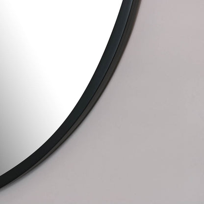 Round Black Wall Mirror 80cm x 80cm
