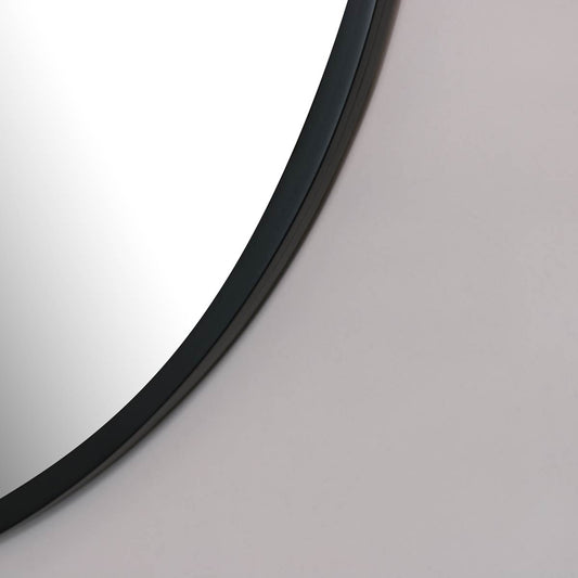  Round Black Wall Mirror 80cm x 80cm 