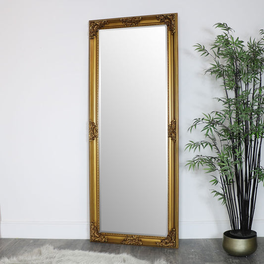  Extra, Extra Large Ornate Antique Gold Full Length Wall/Floor Mirror 85cm x 210cm 