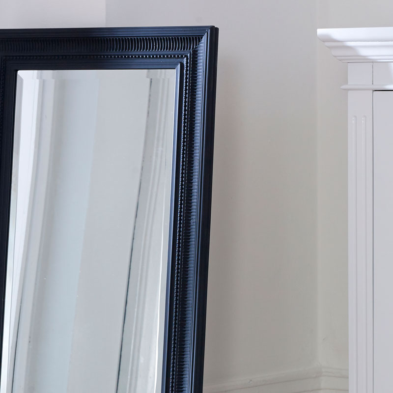 Tall Black Full Length Mirror 47cm x 142cm