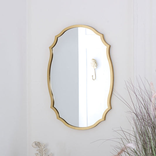  Decorative Gold Wall Mirror 43cm x 61cm 