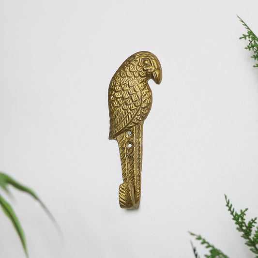  Rustic Gold Parrot Wall Hook 