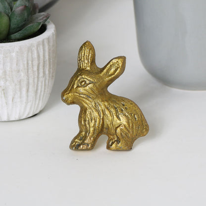 Gold Rabbit Drawer Knob