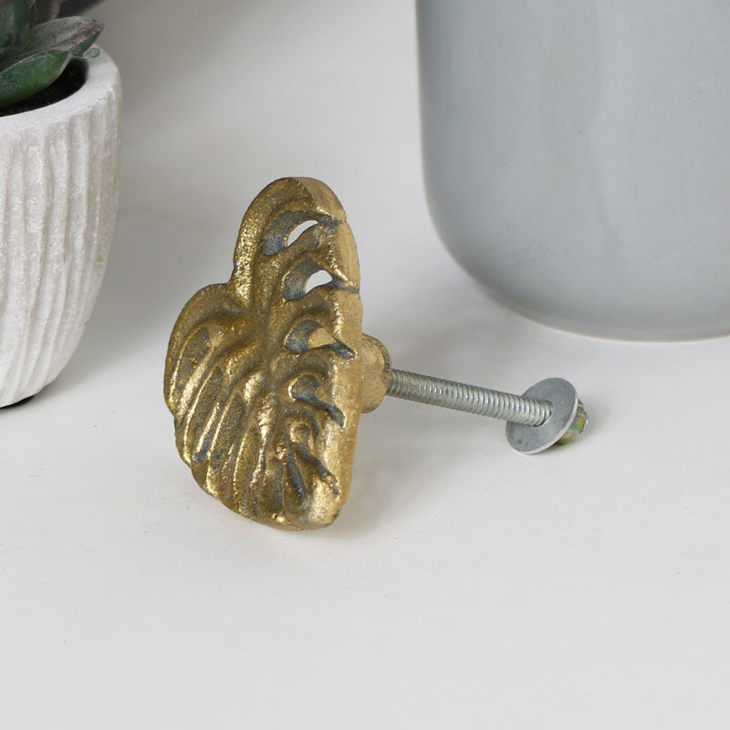 Gold Palm Leaf Drawer Knob – Windsor Browne