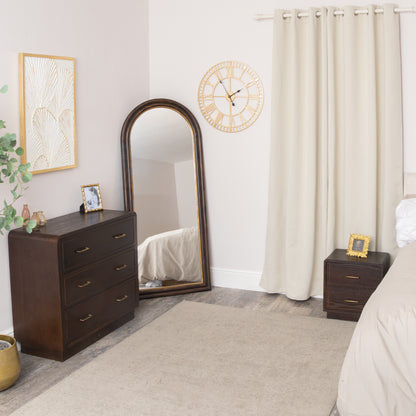 3 Drawer Wooden Chest of Drawers and Pair of 2 Drawer Bedside Tables - Kingsley Range