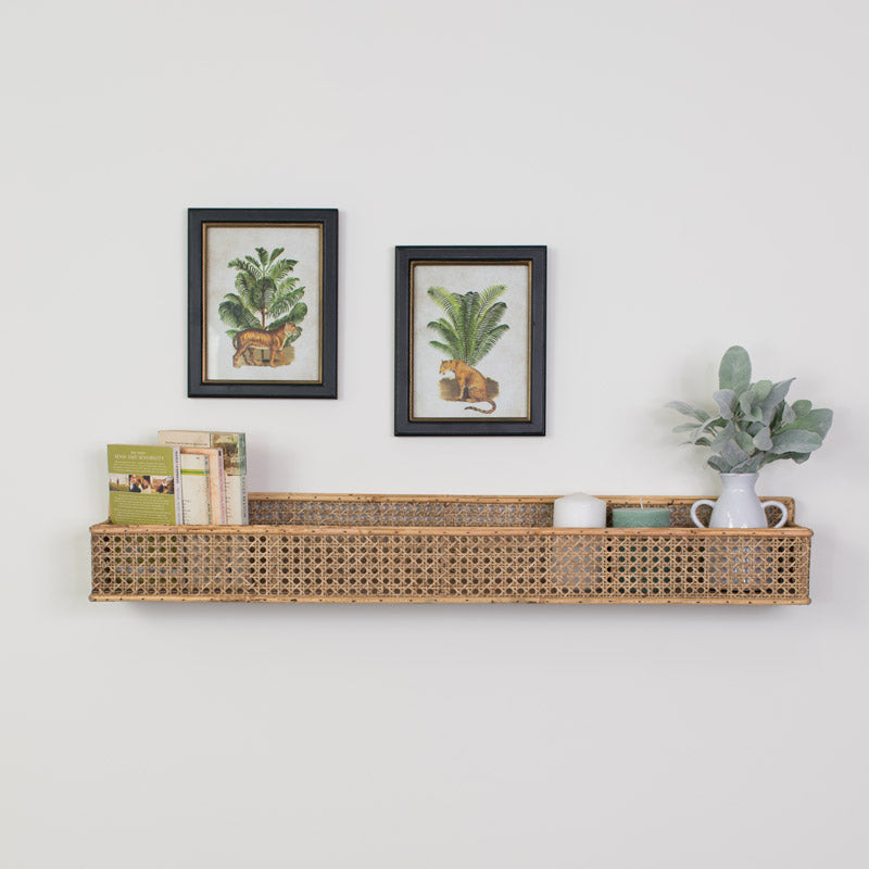 Woven Bamboo Wall Shelf