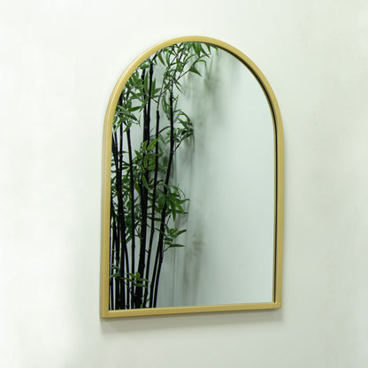 Framed Gold Arched Mirror 70cm x 50cm
