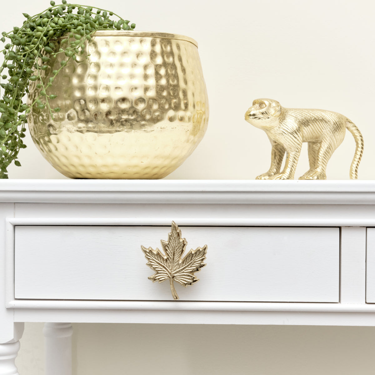 Gold Maple Leaf Drawer Knob