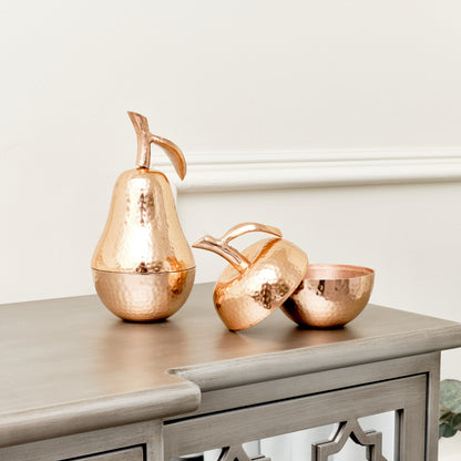 Copper Apple & Pear Storage Ornaments