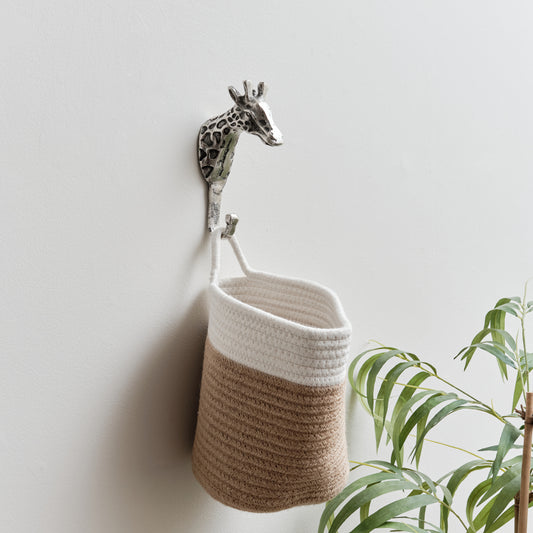  Silver Metal Giraffe Wall Hook 