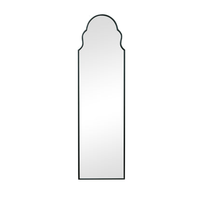 Tall Slim Black Arch Wall Mirror 133cm x 38cm