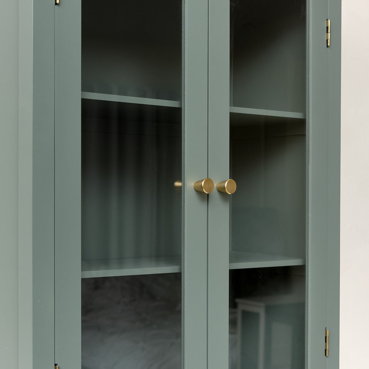 Green Glass Fronted Wall Cabinet 75cm x 57cm