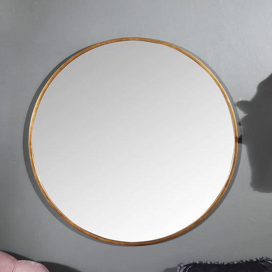  Large Round Gold Framed Wall Mirror 80cm x 80cm 