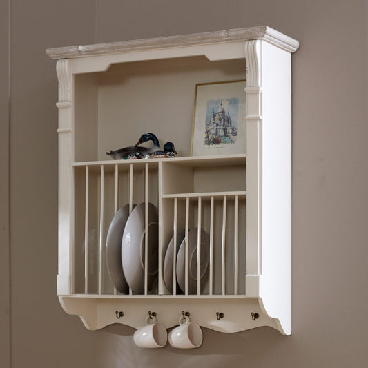  Cream Wall Mounted Plate Rack - Lyon Range 