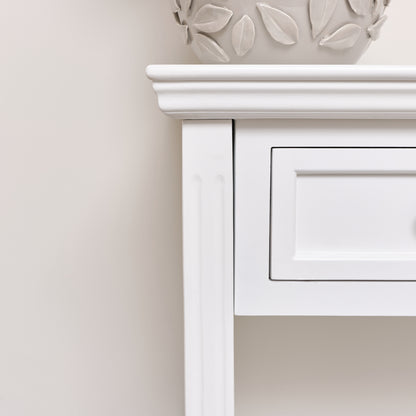 Large White 3 Drawer Sideboard Console Table - Daventry White Range