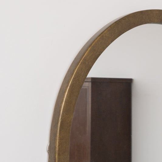  Bronze Framed Arched Wall Mirror - 60cm x 80cm 